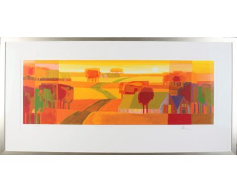 Ton Schulten.&nbsp;1938. Ootmarsum.&nbsp;No.&nbsp;73/180.&nbsp;Backstage landscape.&nbsp;Title: Over the Hills.&nbsp;2008. Li