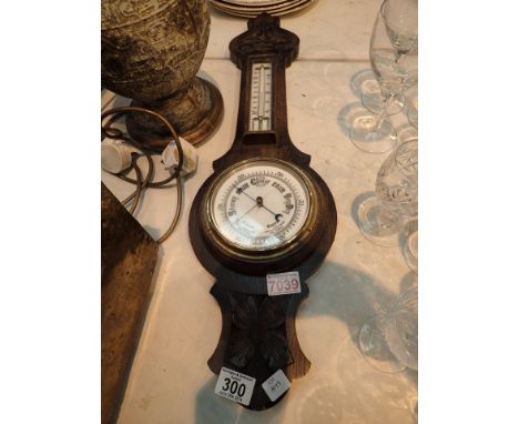 Vintage barometer thermometer