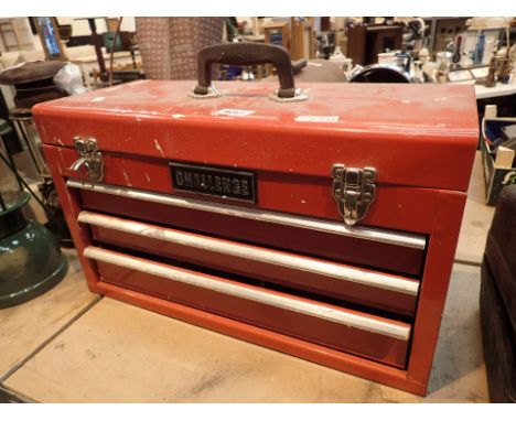 Large Challenge tool box with a selection of good quality tools inside 