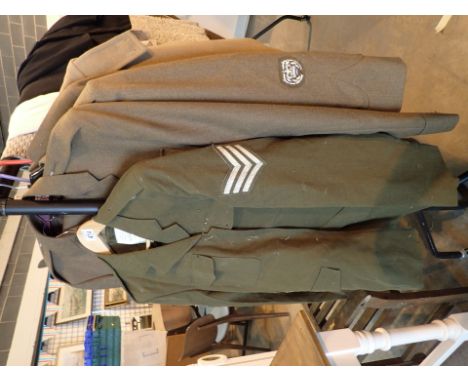 Three Army dress uniforms and one jacket 