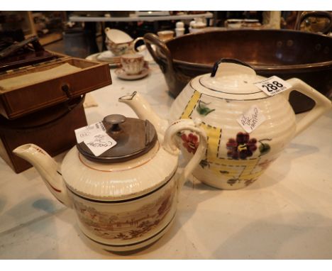 A Francis Morley and Co teapot 1845 and a Kensington teapot 1922