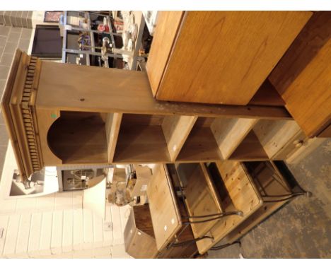 Pine four shelf unit with lower drawer 36 x 53 cm H: 183 cm 