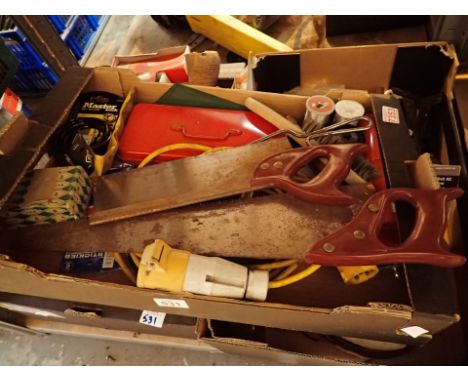 Three boxes of mixed tools 
