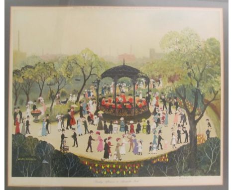 Helen Bradley - a signed print 'Sunday Afternoon in Alexandra Park' with FATG blindstamp 172/850 Published by Helen Bradley P
