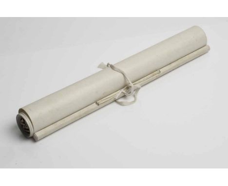 CHINESE SCROLL PAINTING
decorated with cherry blossum