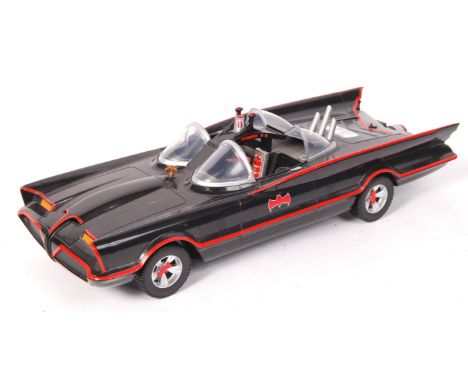 A contemporary large scale model Batmobile, likely for 6" figures. Licensed by Mattel, with makers marks to base. Highly deta