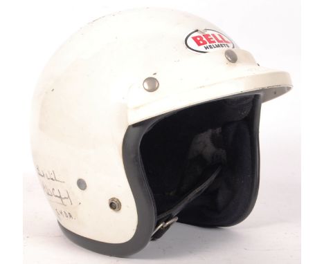 A rare screen used original prop ' Bell ' motorcycle helmet from BBC Sitcom ' Some Mothers Do 'Ave 'Em ', as worn by Michael 