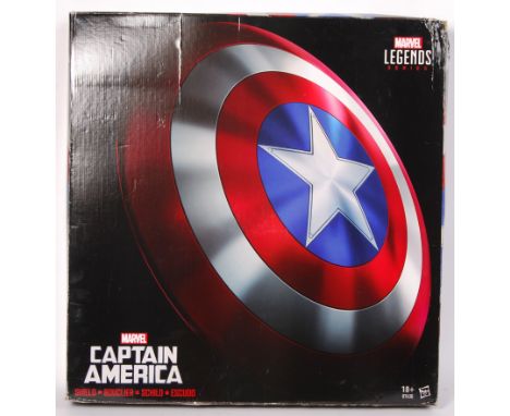 A Hasbro made Marvel ' Captain America ' 1:1 scale prop replica shield. From the ' Marvel Legends ' series. Highly detailed. 