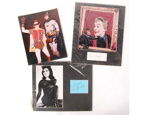A rare collection of original vintage 1960's Batman TV series cast autographs. Comprising: a dual signed 8x10" colour publici