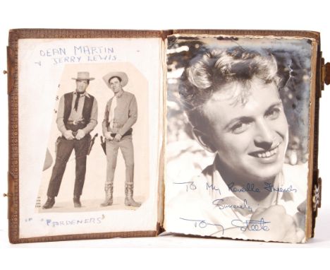 An album of vintage ' Golden Era ' Hollywood star / musical star autographed black and white photographs. Comprising: Tommy S