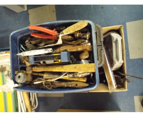A Box Containing Tools Paint Brushes Tool Adapters Plant Etc. 