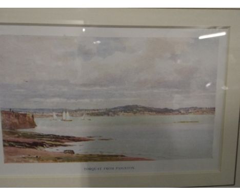 Two Framed Prints Torquay From Paington and A Cricket Scene. 