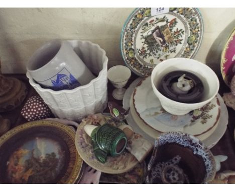 A Collection of China to Include Royal Worcester Plate Tankard Ceramic Figures Etc. 