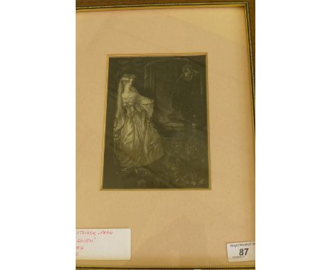 Hugo Stainer Prag (1880-1945) - 'The Golem', lithograph, 1916, approx 18x14cm, mounted and framed.