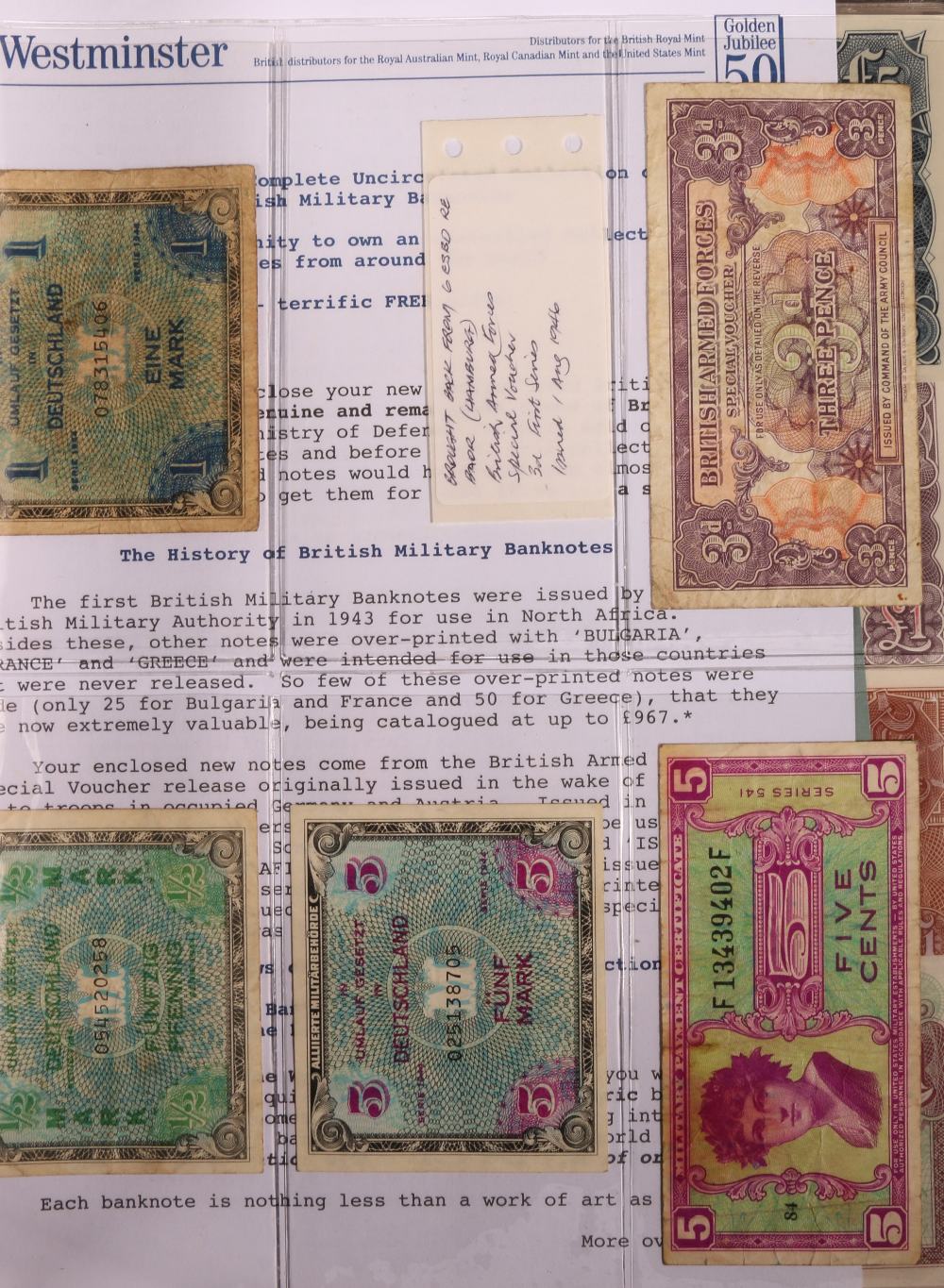 آموزش+ساک+زدن Collection of world banknotes including British Armed Forces ...