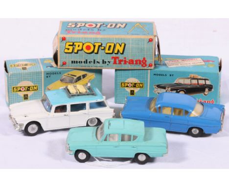 Spot-On by Triang No 165 Vauxhall Cresta saloon with light blue body in box for No 101, Spot-On by Triang No 183 Humber Super