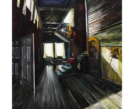 David O'Kane (b.1985) SCARY CHILDREN oil on canvas 84 by 84in. (213.4 by 213.4cm) Born in Lifford, County Donegal and works b