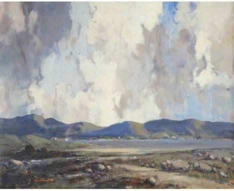 George K. Gillespie RUA (1924-1995) LAKE SCENE, WEST OF IRELAND oil on canvas signed lower left 24 by 30in. (61 by 76.2cm) 