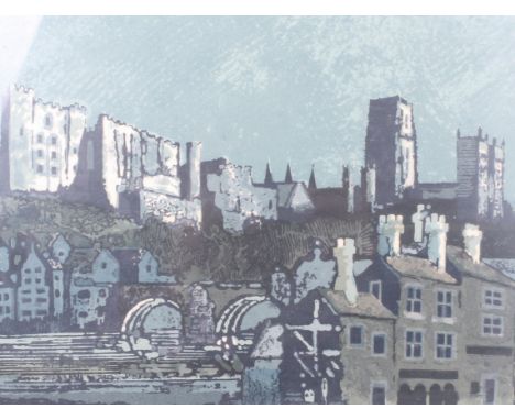 Norman Wade (British 20th century), signed limited edition screen print 'Durham'. Number 175/200, signed and dated '74' in pe