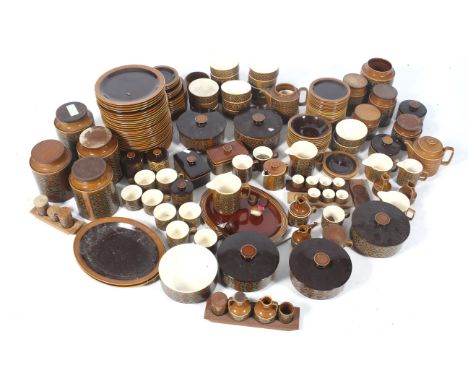 A collection of Hornsea Pottery, mostly 'Bronte' dinner, tea and coffee service.  Including storage jars, cruet sets, tea pot