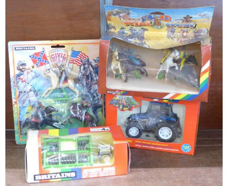 Britain's figures, tractor, etc., boxed, (4)