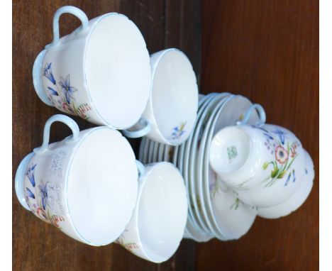 A Shelley Wildflowers part tea set