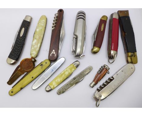 Pocket knives and multi tools including a fisherman's knife