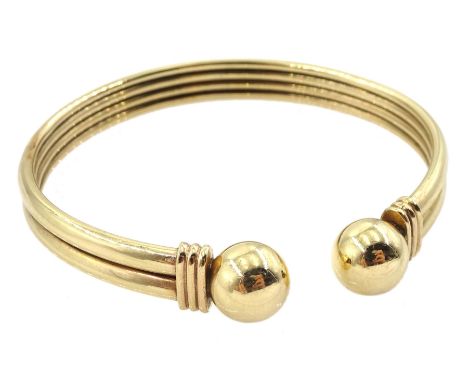 9ct gold bangle hallmarked, approx 14.65gm