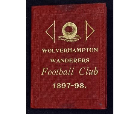 18/97/1898 Wolverhampton Wanderers season card for the Molyneux Street Stand, subscribers ticket no. 625 comes complete with 