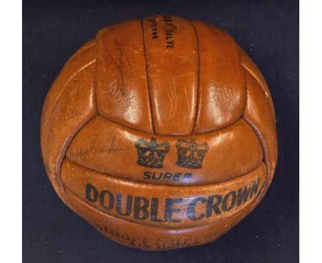 1956/1957 Manchester Utd 'The Busby Babes' Signed Football - (Stuart Sturridge super double crown) leather 18 panelled footba