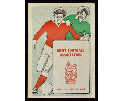 1978/1979 Army Football Association match programme dated 6 December 1978 at Catterick, The Army v Middlesbrough, 2pm kick-of