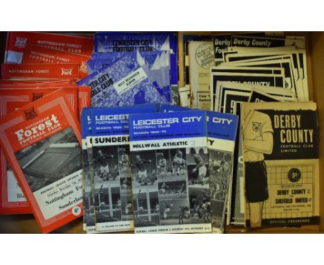 Selection of 1950s onwards Midland Club Football Programme to include Nottingham Forrest, Notts County, Mansfield Town, Chest
