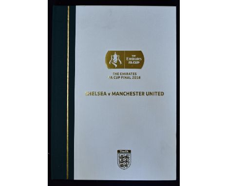 2018 FA Cup Final Manchester Utd v Chelsea limited edition hardback football programme 'Bobby Moore' club edition - limited t