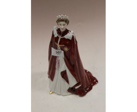 A ROYAL WORCESTER QUEEN ELIZABETH II 80TH BIRTHDAY FIGURINE