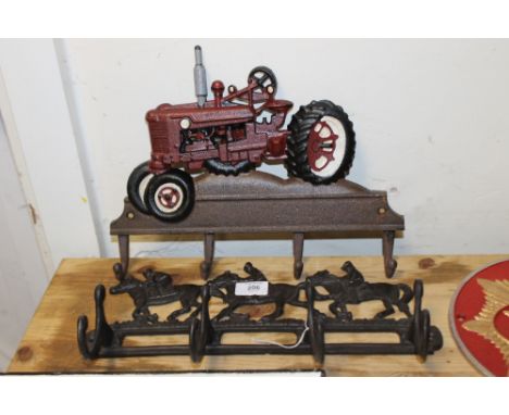*A CAST TRACTOR COAT RACK + A HORSE RACING EXAMPLE**