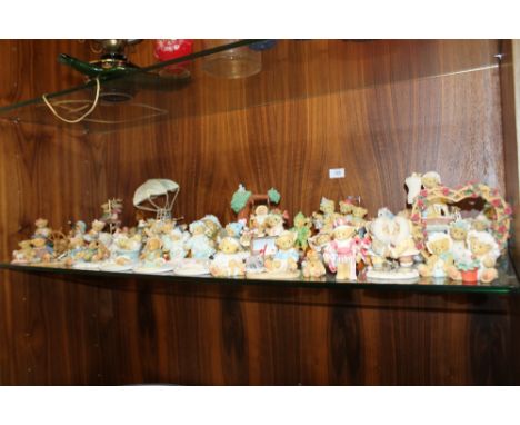 A LARGE COLLECTION OF CHERISHED TEDDY FIGURES (WHOLE SHELF)