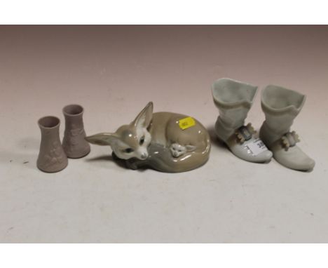 FIVE PIECES OF LLADRO + NAO TO INCLUDE A FOX  A/F