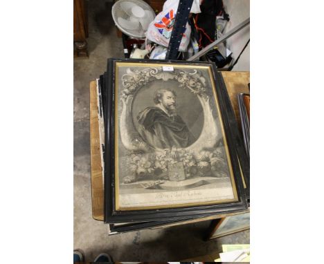 A FRAMED MEZZOTINT BEHIND GLASS - PORTRAIT MRS FITZHERBERT FROM THE ORIGINAL PICTURE IN THE POSSESSION IF EARL FORTESCUE TOGE