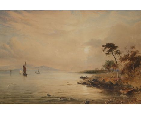 R CooperwatercolourCoastal landscapesigned18 x 28in.