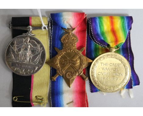 Sudan 1914 Star and Victory to 5462 Pte. J Black 1/SEA HRS and 28534 Pte J Black R Scots