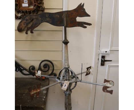 A weather vane with fox, W.80cm