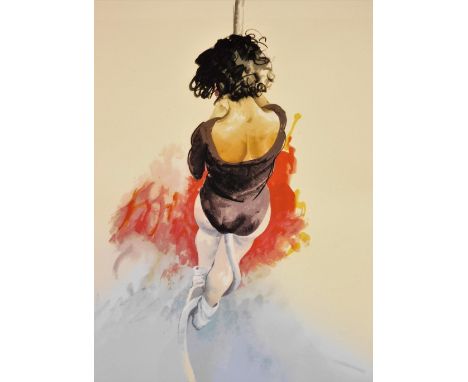 After Donald Hamilton (b.1929). Acrobat, silkscreen print, signed artist proof, edition number 1/25, 60cm x 43cm. 