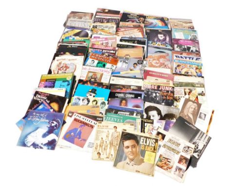 LP records, various genres, to include pop, jazz, easy listening, to include Elton John, Elvis Presley, country and western m