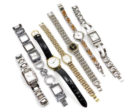 A group of lady's dress watches, to include Rotary, some fashion watches, etc.  