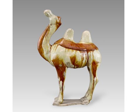 well modelled standing four square on a rectangular base, the spirited animal with its neck reared back, the raised head deta