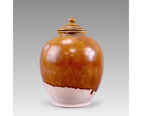 Dimension: H:21cm Provenance: From Geoffrey Middle Collection; Condition: Fair condition, jar with small break restored at ri