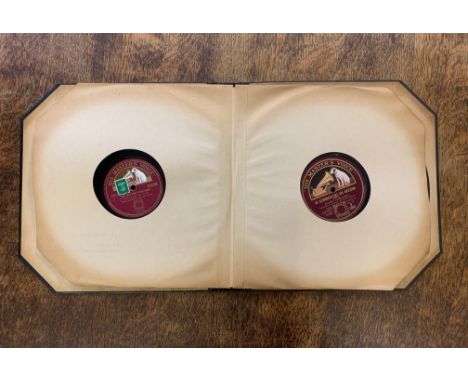 Collection of 78 RPM records in company carry-case - An original 1950s Columbia Records paper sleeved carry-book containing s