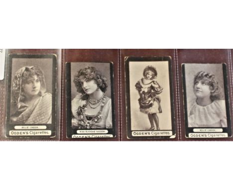 Ogdens (Dominoes Backs) Actress and Beauties 1900. Four cards in VG/EX
