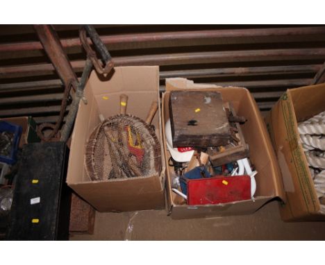 Two boxes of various tools