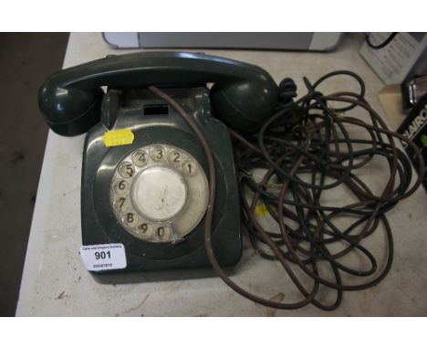 A rotary dial telephone